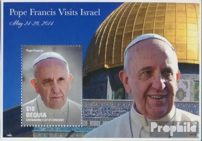 Produktbild von Briefmarken St. Vincent - Bequia 2014 Mi Block114 (kompl.Ausg.) postfrisch Israelreise von Papst Franziskus
