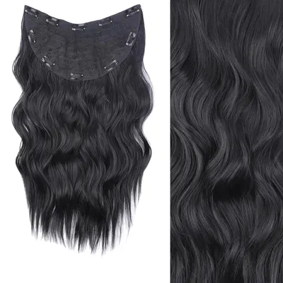 Image de Extensions de cheveux, texture lisse, fixation facile par clip, n° 18, 60 cm