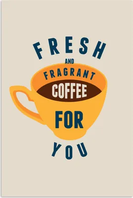 Produktbild von MuchoWow® Poster Vintage - Kaffee - Zitate - Sprüche - Frischer und duftender Kaffee für dich 120x180 cm - Kunstposter