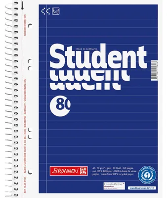 Produktbild von BRUNNEN Collegeblock 106787101 DIN A5 80Blatt liniert