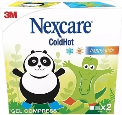 Image de Nexcare Cold Hot Happy Kids, pochettes de gel, chaud-froid, 11x12cm, 2 pièces
