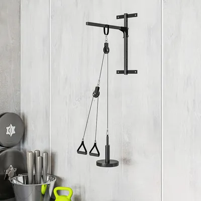 Produktbild von SPORTNOW Fitness Latzug Gym Fitnesssgeräte Kabelzug Pulley System für Zuhause