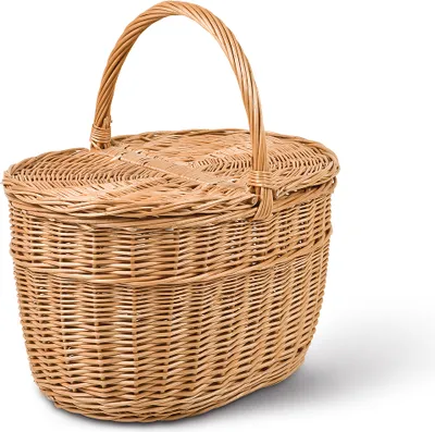 Produktbild von Zweideckelkorb, T 42cm x B 30cm x H 27/44cm, Einkaufskorb, Handkorb, Picknick
