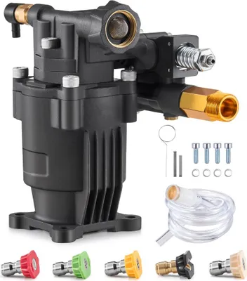 Produktbild von Hochdruckreinigerpumpe 3/4 Zoll - 3500 PSI - 2,5 GPM - 5 Düsen - Horizontale Hochdruck-Reinigungspumpe für effektive Reinigung