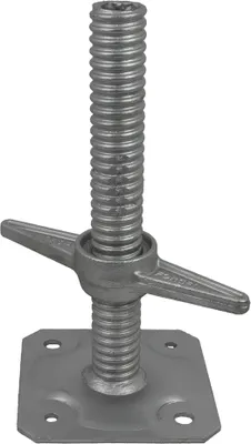 Produktbild von GeZu Impex® Gerüstspindel 300 mm, Ø 38 mm, Gewindefußplatte für Baugerüste feuerverzinkt, Gerüstfuß Gerüstfüße Spindel Fußplatte