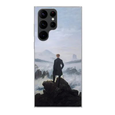 Produktbild von MuchoWow® Handyhülle Schutzhülle Hülle für Samsung Galaxy S22 Ultra Der Wanderer über dem Nebelmeer - Caspar David Friedrich - Kunstwerk Silikon Softcase Handy Hülle - Abbildung