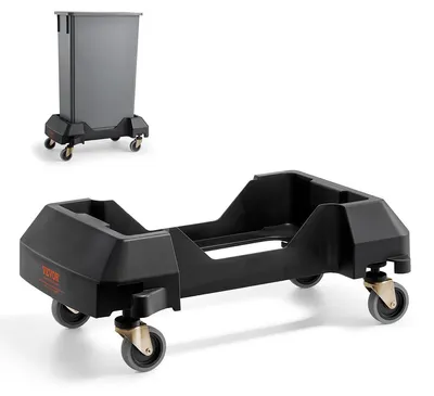 Produktbild von VEVOR Mülltonnen-Dolly, passend für 20, 32, 44, 55 Gallonen Behälter, 2er-Pack runder Mülltonnen-Rollenbasis mit 4 verriegelbaren Rädern, 500 lbs schwere Barrel-Dolly, multifunktionaler Roll-Dolly-Wagen, 1 Stück-a, Quadrat