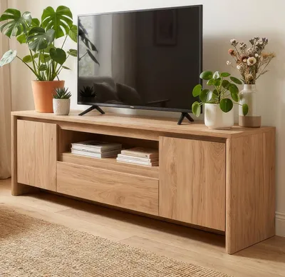 Produktbild von TV-Lowboard "Luzern" in Hickory Walnuss 164 x 59 cm