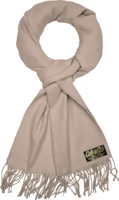 Image de BRUBAKER Écharpe Cashmirillo - env. 30 x 180 cm de long, chaude et douillette - Écharpe d'hiver douillette - Écharpe avec franges pour femmes et hommes, Beige