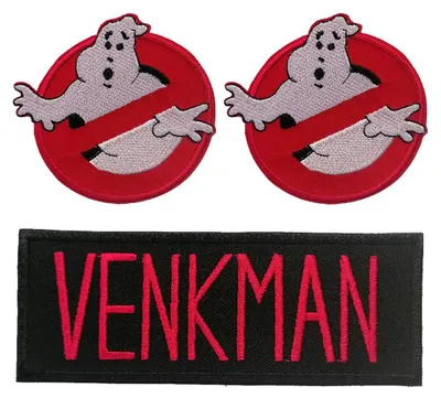 Obrázek produktu pro Krotitel duchů Set 3 kusy Venkman Logo Film - patch, nažehlovačka, nažehlovačka, nášivka, nálepka