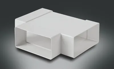 Produktbild von Rotheigner Flachkanal T-Stück weiß 111 mm x 54 mm