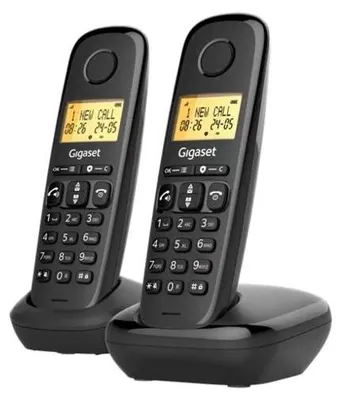 Obrázok produktu pre Bezdrôtový telefón GIGASET Basic 100 DUO, čierny