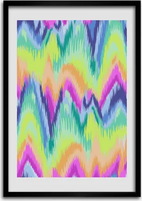 Produktbild von Bild - Bilderrahmen - 50 cm x 70 cm - MDF - Rahmen - Wandkunst Regenbogen Hintergrund