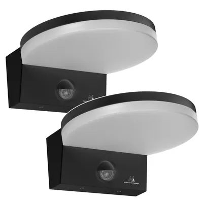Produktbild von 2x Maclean LED-Leuchte mit Bewegungsmelder PIR-Bewegungsmelder Farbe: Schwarz 15 W IP65 1560 lm Lichtfarbe: Neutralweiß (4000 K) MCE344 B