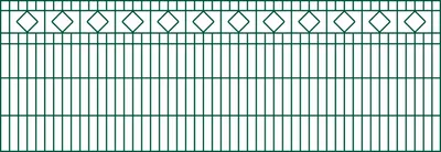 Produktbild von Schmuckzaun Barcelona - Ausführung: grün beschichtet, Höhe: 83 cm, Länge: 251 cm