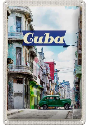 Produktbild von Blechschild Reise 20x30cm Cuba Karibik Gemälde Urlaub