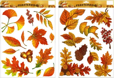 Produktbild von Herbst-Fensterbilder mit Glitter 42 x 30 cm
