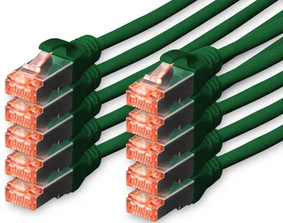 Obrázek produktu pro Digitus DK-1644-0025-G-10, 0,25 m, Cat6, S/FTP (S-STP), RJ-45, RJ-45, Zelená
