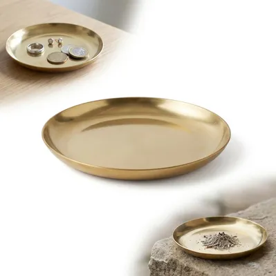 Produktbild von METALLSCHALE GOLDEN, Durchmesser 10 cm, für Schlüssel, Münzen, Kleinigkeiten, Schmuck