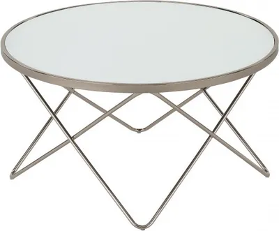 Zdjęcie produktu dla Stolik kawowy CasaDolce SUEDE, 85x46 cm, blat z hartowanego szkła, metalowa rama