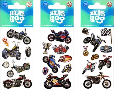 Image de Autocollants Motorbikes2 Autocollants Boo