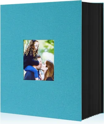 Zdjęcie produktu dla Duży lniany album wsuwany XXL na zdjęcia portretowe 10x15cm Teal