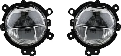 Zdjęcie produktu dla Zestaw reflektorów przeciwmgielnych LED, lewy i prawy, pasujący do modeli Mini F54/55/56/57, wyposażonych w światła do jazdy dziennej LED (TFL)