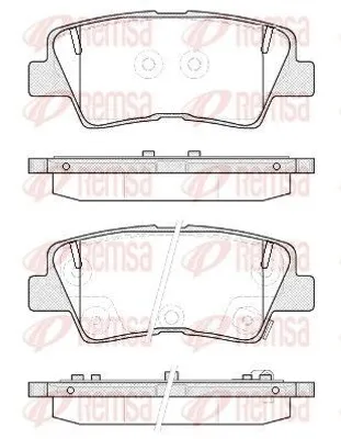 Produktbild von REMSA Bremsbeläge Satz Hinten Bremsklötze für HYUNDAI Tucson (TL, TLE) 1362.52