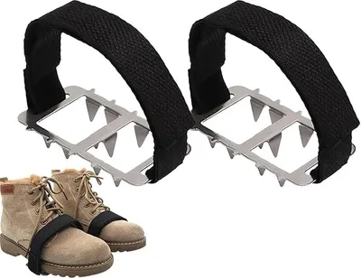 Produktbild von Schuhspikes, Stollen,Rutschfester Schuh, Stollen, Stiefel, Schneegreifer | Robuste Schuh-Greifer, Schnee-Winterwanderstiefel-Stollen für Winterwandern und Klettern