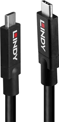 Produktbild von Lindy 43348, 3 m, USB C, USB C, USB 3.2 Gen 2 (3.1 Gen 2), 10 Gbit/s, Schwarz