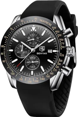 Produktbild von BENYAR Herren Analog Quarz Chronograph Armbanduhr, 30M wasserdicht, leuchtende Datum-Anzeige, lässige Business-Designer-Uhr, klassische
