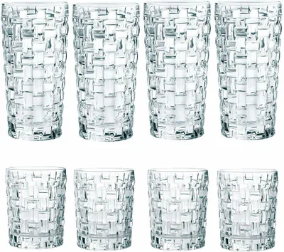 Produktbild von Nachtmann Bossa Nova Gläserset 8-tlg., 4 Longdrinkgläser + 4 Whiskygläser, Kristallglas