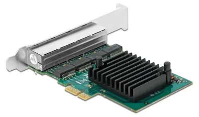 Produktbild von Delock PCI Express x1 Karte 4 x RJ45 Gigabit LAN RTL8111