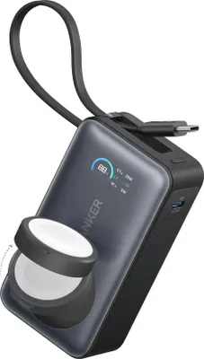 Produktbild von Anker MagGo Powerbank (10000mAh, 35W, für Apple Watch) Schwarz