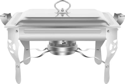 Produktbild von Chafing Dish Speisenwärmer - 6 L Rechteckiger Warmhaltebehälter - Edelstahl - Für Catering & Buffet - Silber