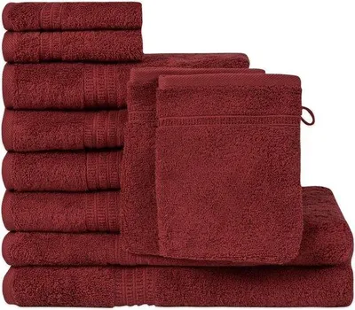 Produktbild von Famanu Handtuchset aus Baumwolle - 2 Badetücher, 4 Handtücher, 2 Gästetücher, 2 Waschlappen