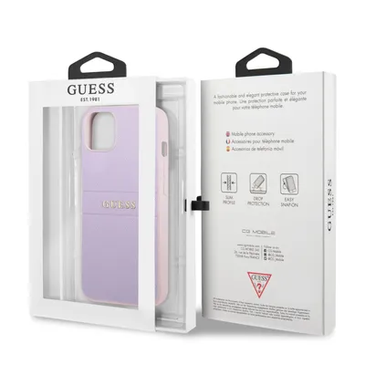 Produktbild von Guess Guhcp13Lpsasbpu Iphone 13 Pro / 13 6,1"" Fioletowy/Lila Saffiano Heissen Stempel & Metall-Logo