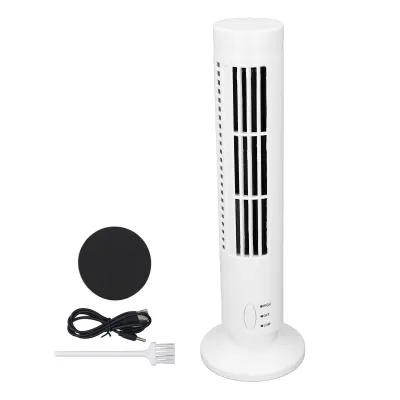 Obrázok produktu pre Vežový ventilátor, USB, bezlopatkový, 2 rýchlosti, tichý, energeticky úsporný, prenosný vežový ventilátor na domáce kancelárske použitie