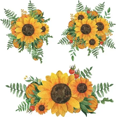 Produktbild von SU-16373 Wandaufkleber in Sonnenblumenfarbe KP16373