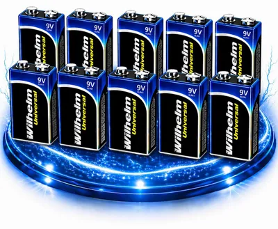 Produktbild von 10 x Wilhelm Universal 9V Block Batterien auch für 10 Jahres Rauchmelder geeignet