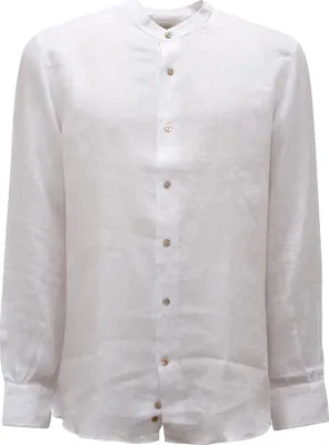 Immagine prodotto di I6165 Camicia Coreana Uomo Mazzarelli Green Stone Man Linen Shirt