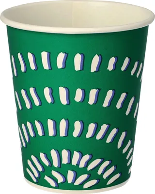 Produktbild von Trinkbecher für Kaltgetränke, Pappe 0,2 l Ø 8 cm · 8,8 cm grün "Rays"