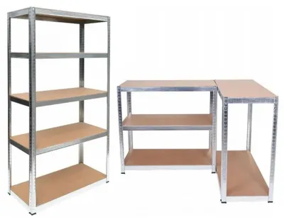Produktbild von G7030 Metall-Garagenregal, 5 Regalböden, 150 x 30 x 70, verzinkt