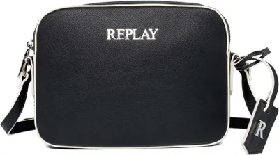 Produktbild von REPLAY Damen Umhängetasche FW3075 Saffiano Kunstleder Schwarz