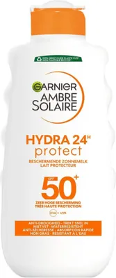 Produktbild von Garnier 3600541624306, Sunscreen milk, Körper, 200 ml, Anti-Austrocknung, Feuchtigkeitsspendend, Feuchtigkeitsspendend, Schutz, Erwachsene, 24 h