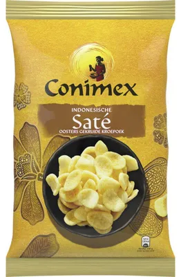 Produktbild von Conimex Kroepoek Saté 75g – Knusprige indonesische Krupuk mit Saté-Geschmack