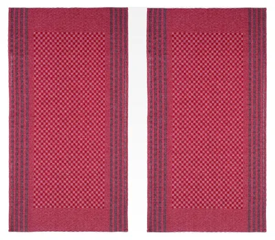 Produktbild von Grubentücher aus Halbleinen - kariert 50 x 100 cm, verschiedene Designs, 2er-Set schwarz