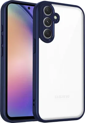 Produktbild von Hülle für Samsung Galaxy A54 Transparente Rückseite TPU Bumper Stoßfest Handyhülle Blau