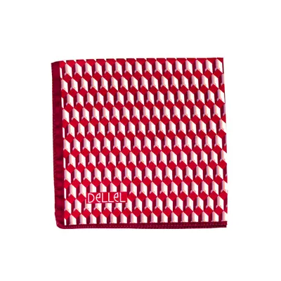 Productafbeelding van Damesachtige sjaal in bordeauxrood, met monogram, satijnlook, 45 x 45 cm