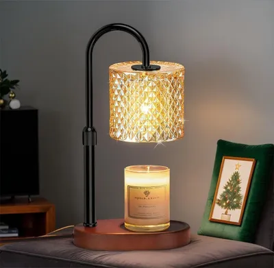Obrázek produktu pro Ohřívač svíček, lampa, s časovačem a regulací intenzity světla, vintage ohřívač svíček, elektrický ohřívač svíček pro vonné svíčky ve skle, vhodný do domácnosti, ložnice, jako dekorace